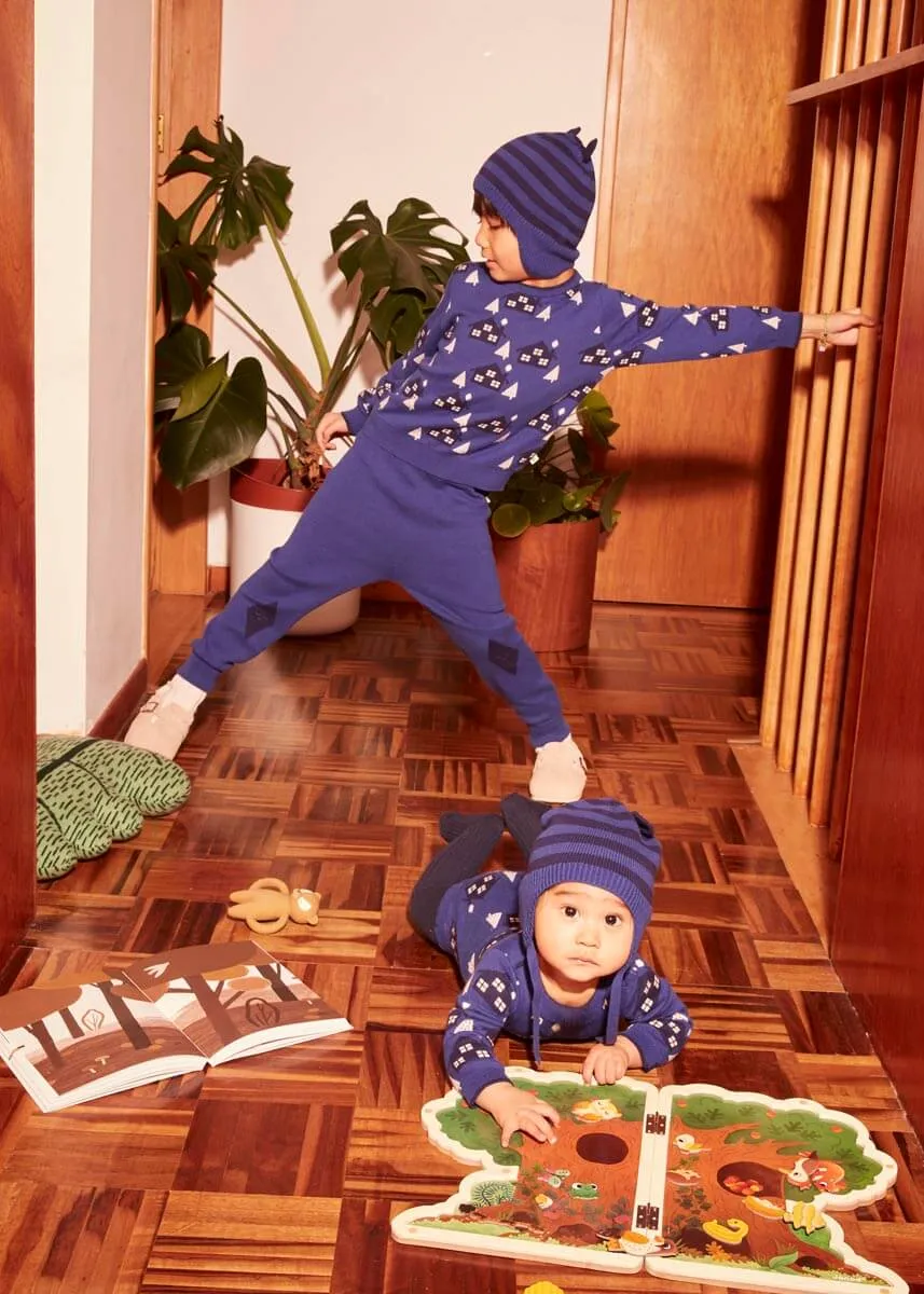 Fir & Fern Set - Blueberry Cardigan & Trouser Set