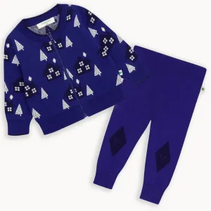 Fir & Fern Set - Blueberry Cardigan & Trouser Set