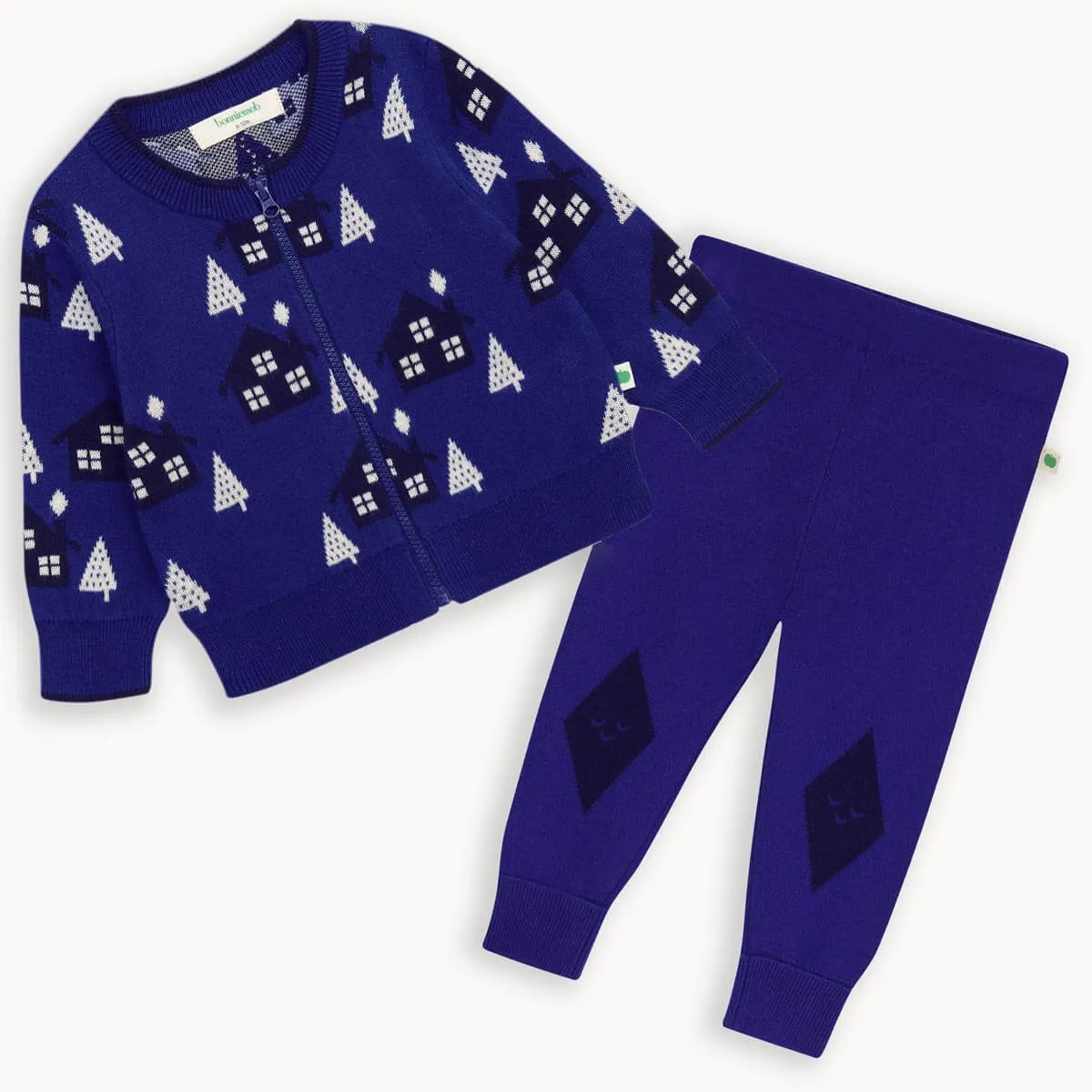 Fir & Fern Set - Blueberry Cardigan & Trouser Set