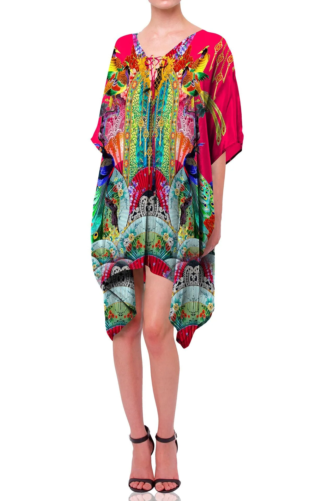 Flamingo Short Kaftan Dress Women