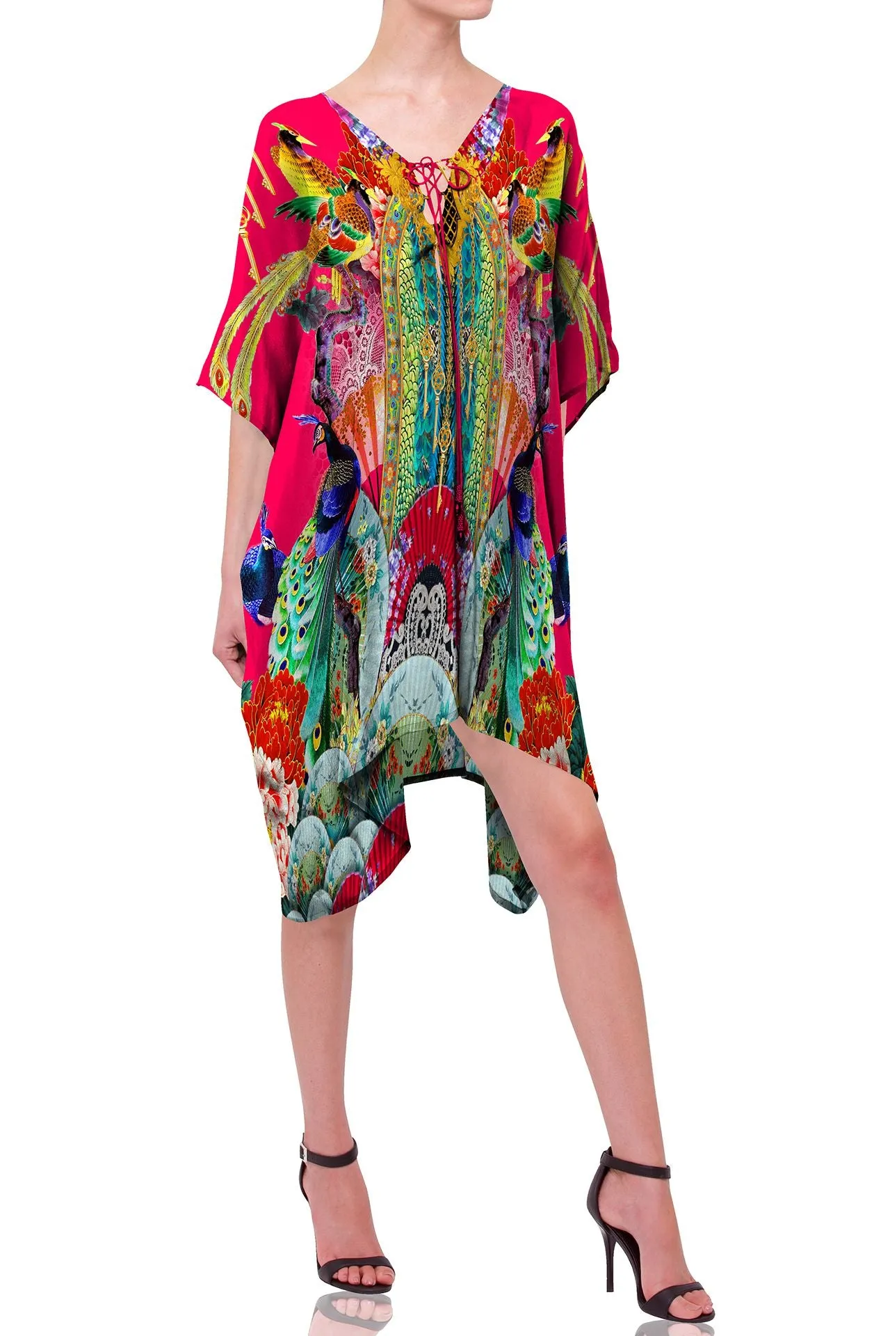 Flamingo Short Kaftan Dress Women