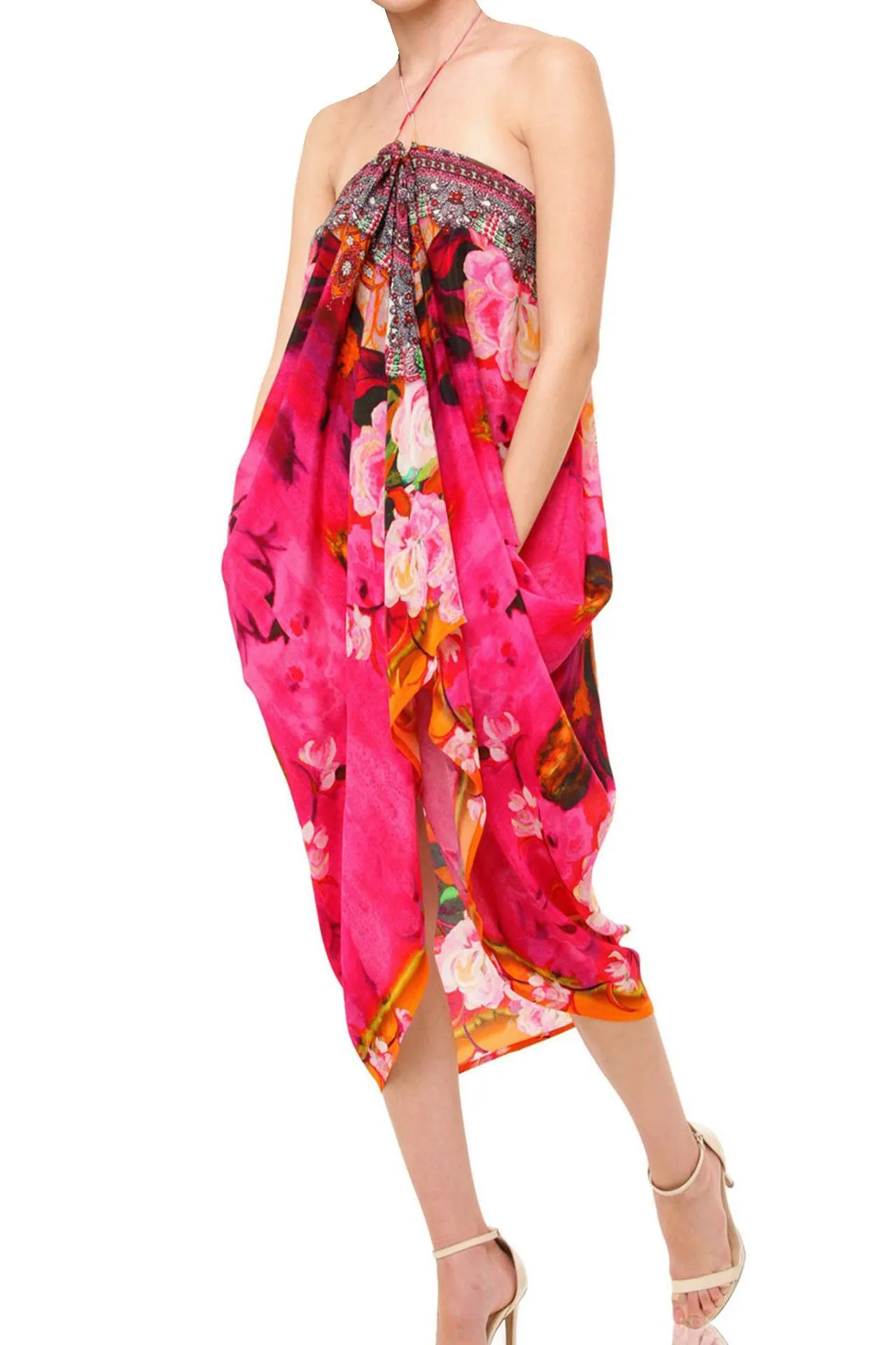 Floral Short Kaftan Dress