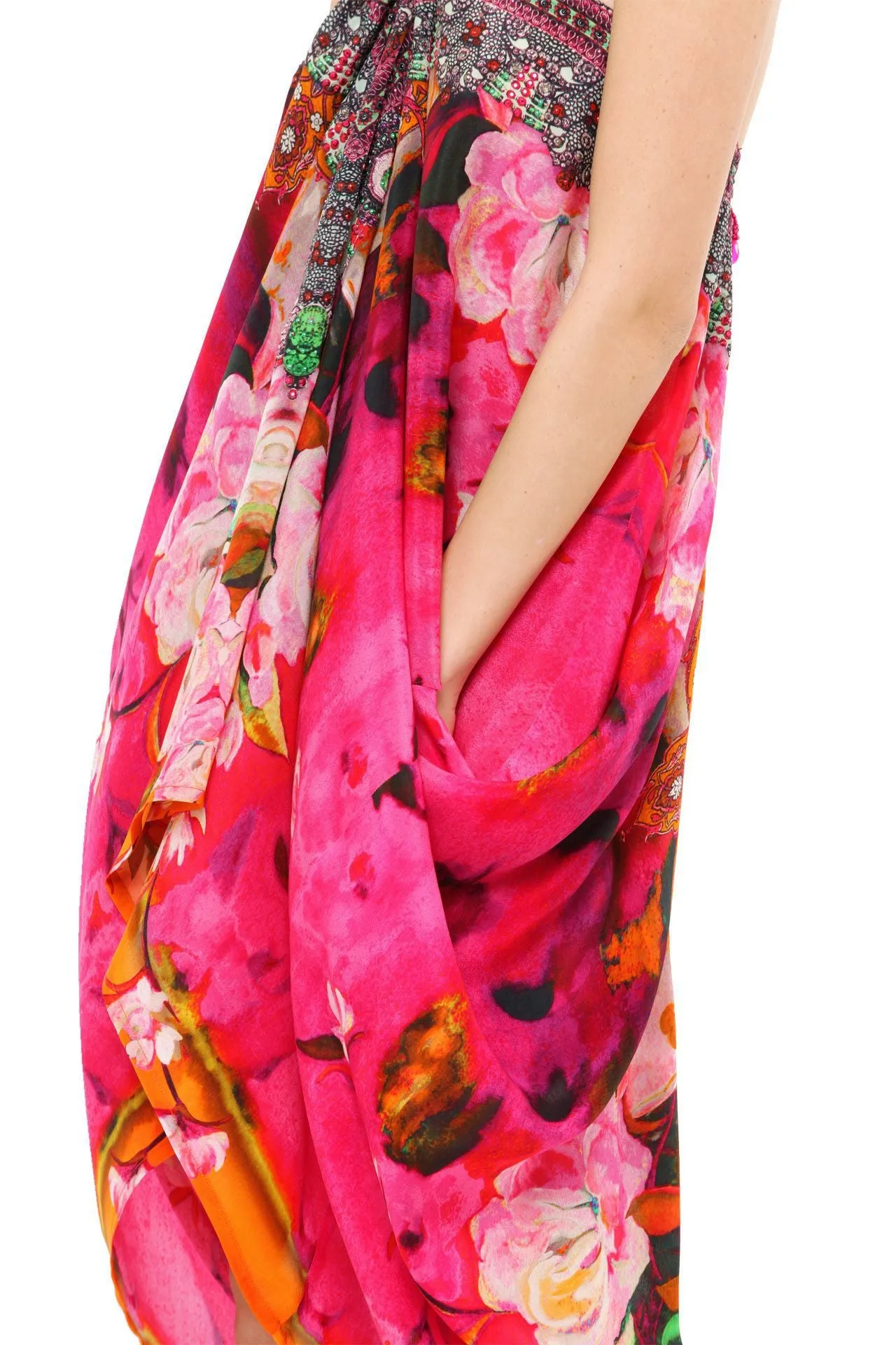 Floral Short Kaftan Dress