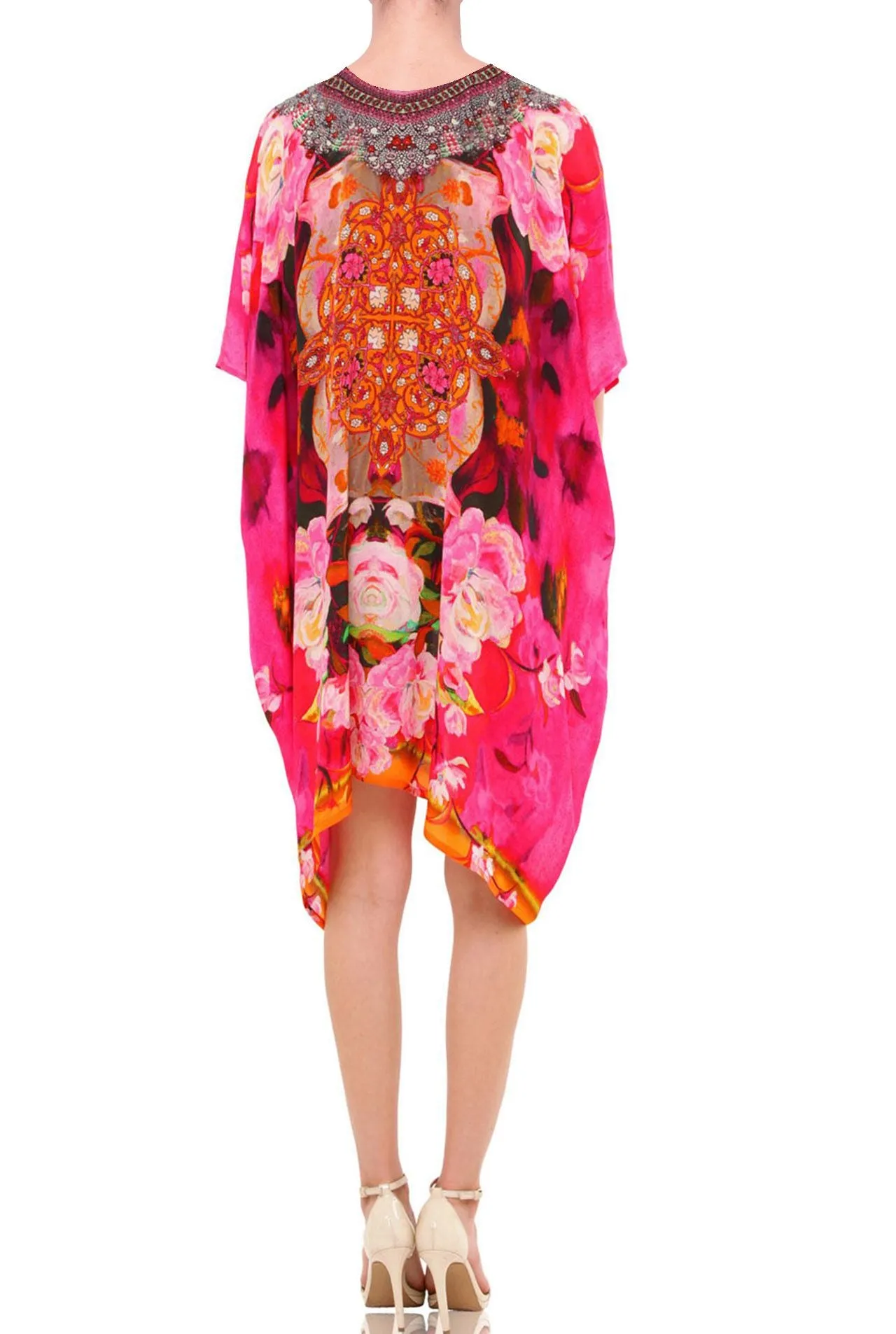 Floral Short Kaftan Dress