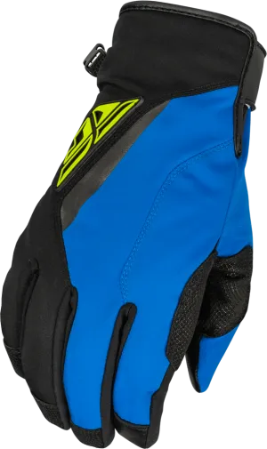 Fly Racing Title Long Gloves Black/Blue/Hi-Vis