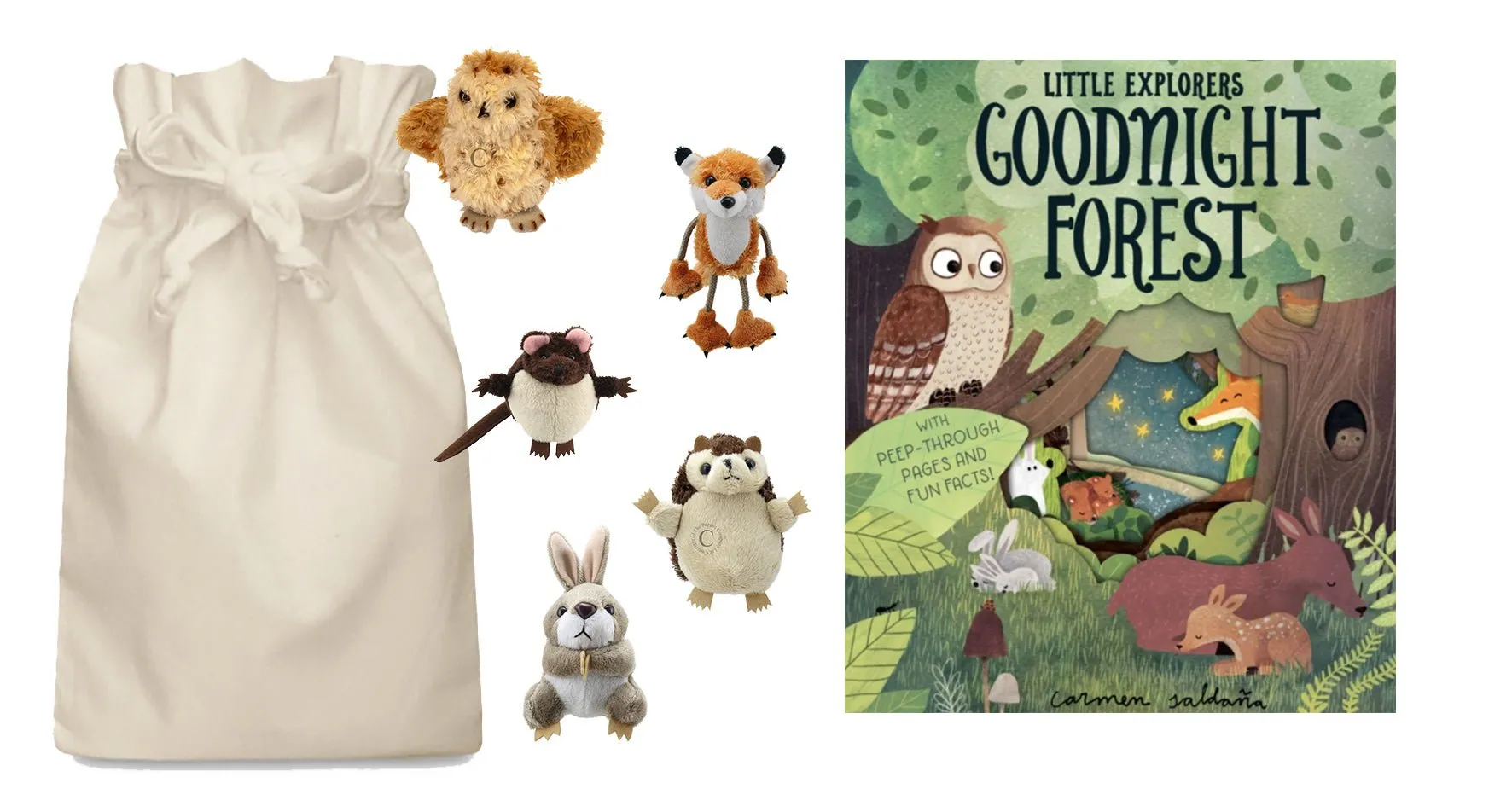 Goodnight Forest Story Sack with Puppet Company Finger Puppets