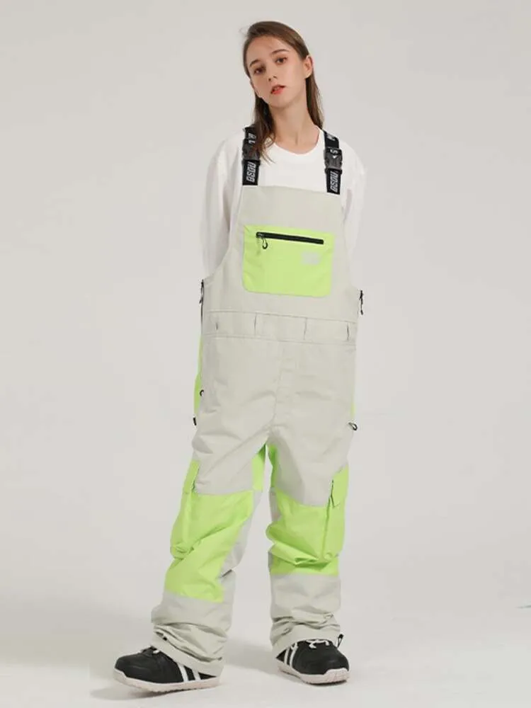 Gsou Snow PowSlayer Colorblock Bibs - Green - Women's