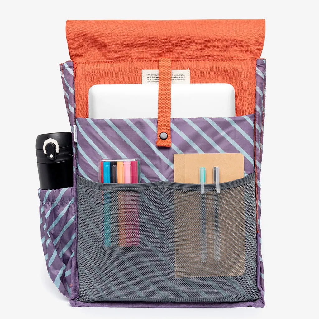 Handy Backpack Stripes Orange