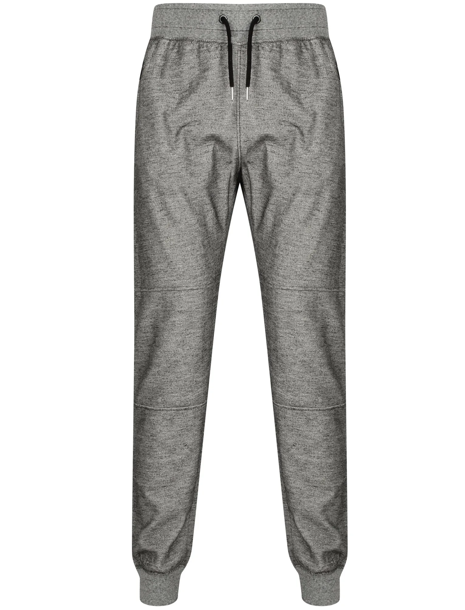 Harry Pique Slub Cuffed Joggers In Black - Dissident