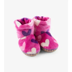 Hatley Multi Hearts Fleece Slippers