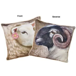 Irish Decor Pillow: Ewe & Ram