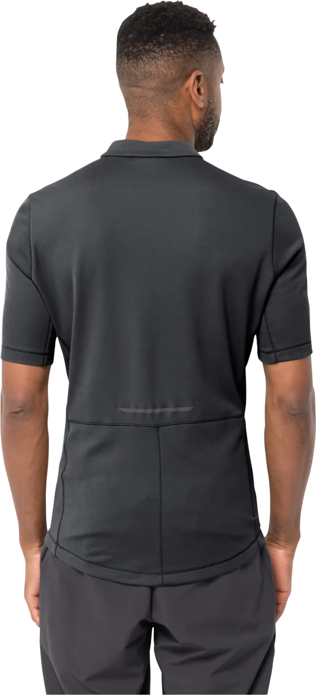 Jack Wolfskin Men&#x27;s Bike Commute Half Zip T-Shirt Phantom | Buy Jack Wolfskin Men&#x27;s Bike Commute Half Zip T-Shirt Phantom here | Outnorth