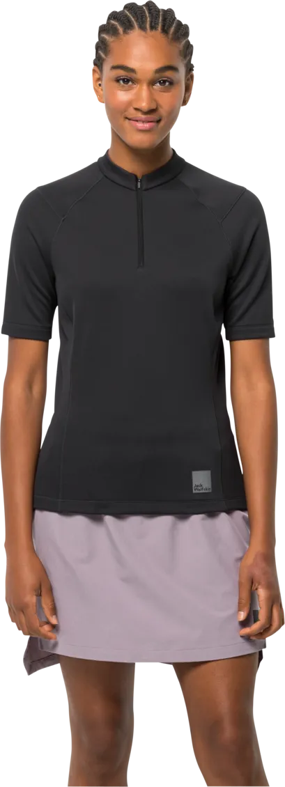 Jack Wolfskin Women&#x27;s Bike Commute Half Zip T-Shirt Phantom | Buy Jack Wolfskin Women&#x27;s Bike Commute Half Zip T-Shirt Phantom here | Outnorth