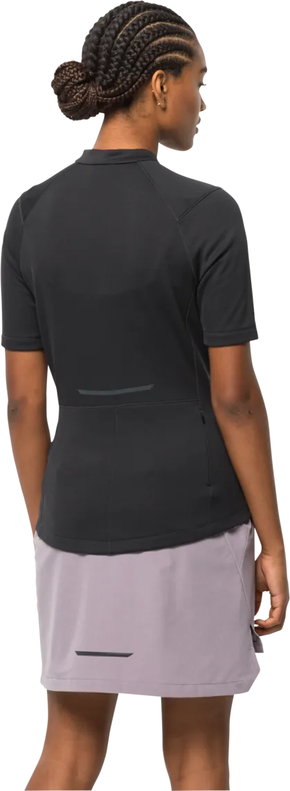 Jack Wolfskin Women&#x27;s Bike Commute Half Zip T-Shirt Phantom | Buy Jack Wolfskin Women&#x27;s Bike Commute Half Zip T-Shirt Phantom here | Outnorth
