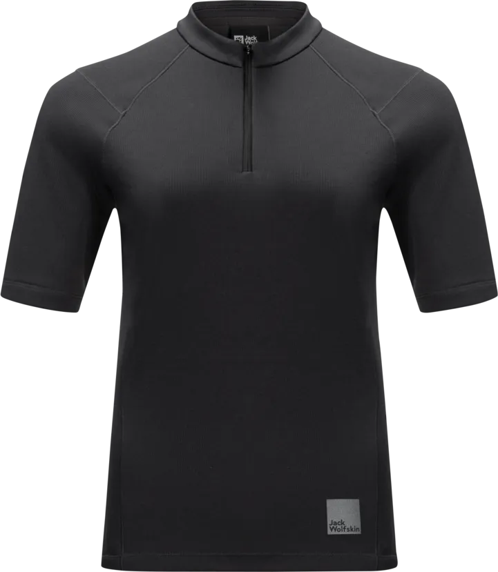 Jack Wolfskin Women&#x27;s Bike Commute Half Zip T-Shirt Phantom | Buy Jack Wolfskin Women&#x27;s Bike Commute Half Zip T-Shirt Phantom here | Outnorth