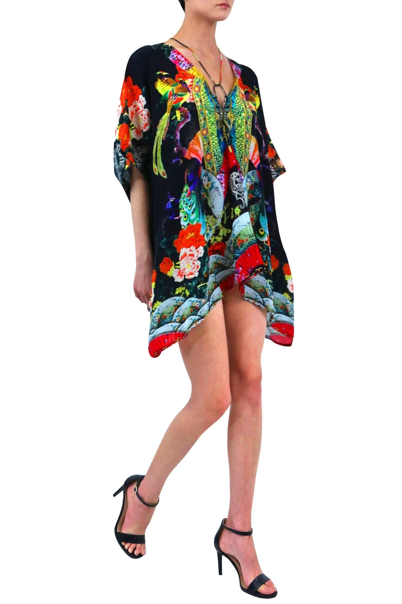 Kaftan Tops Bird Print