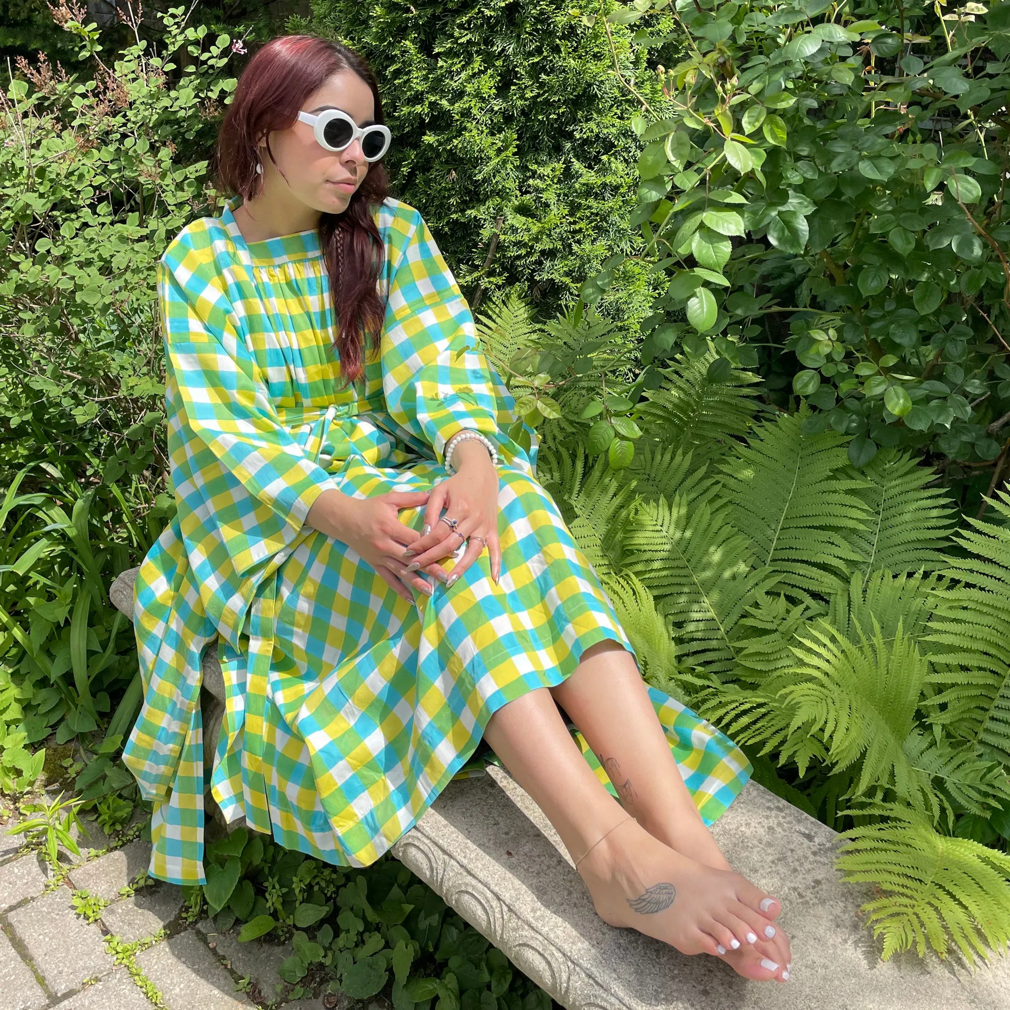 Lena Robe in Citrus Gingham