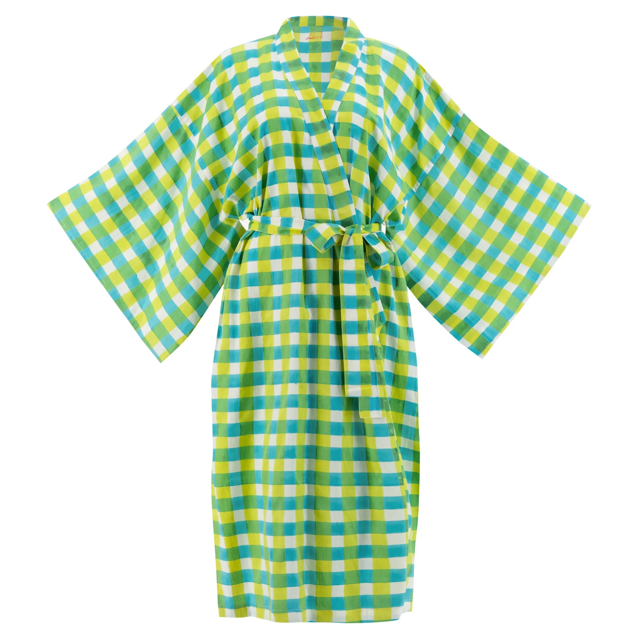 Lena Robe in Citrus Gingham