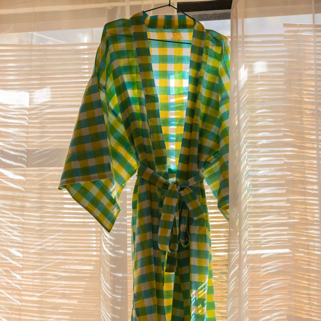 Lena Robe in Citrus Gingham