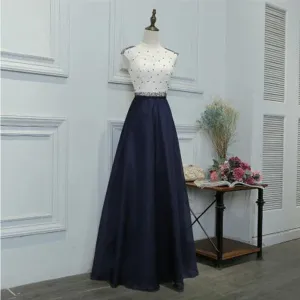 Long Prom Dresses, Satin Prom Dresses, Sleeveless Prom Dresses, Lace Evening Dresses, Honest Prom Dresses , Beading Prom Dresses, Floor-Length, LB0386