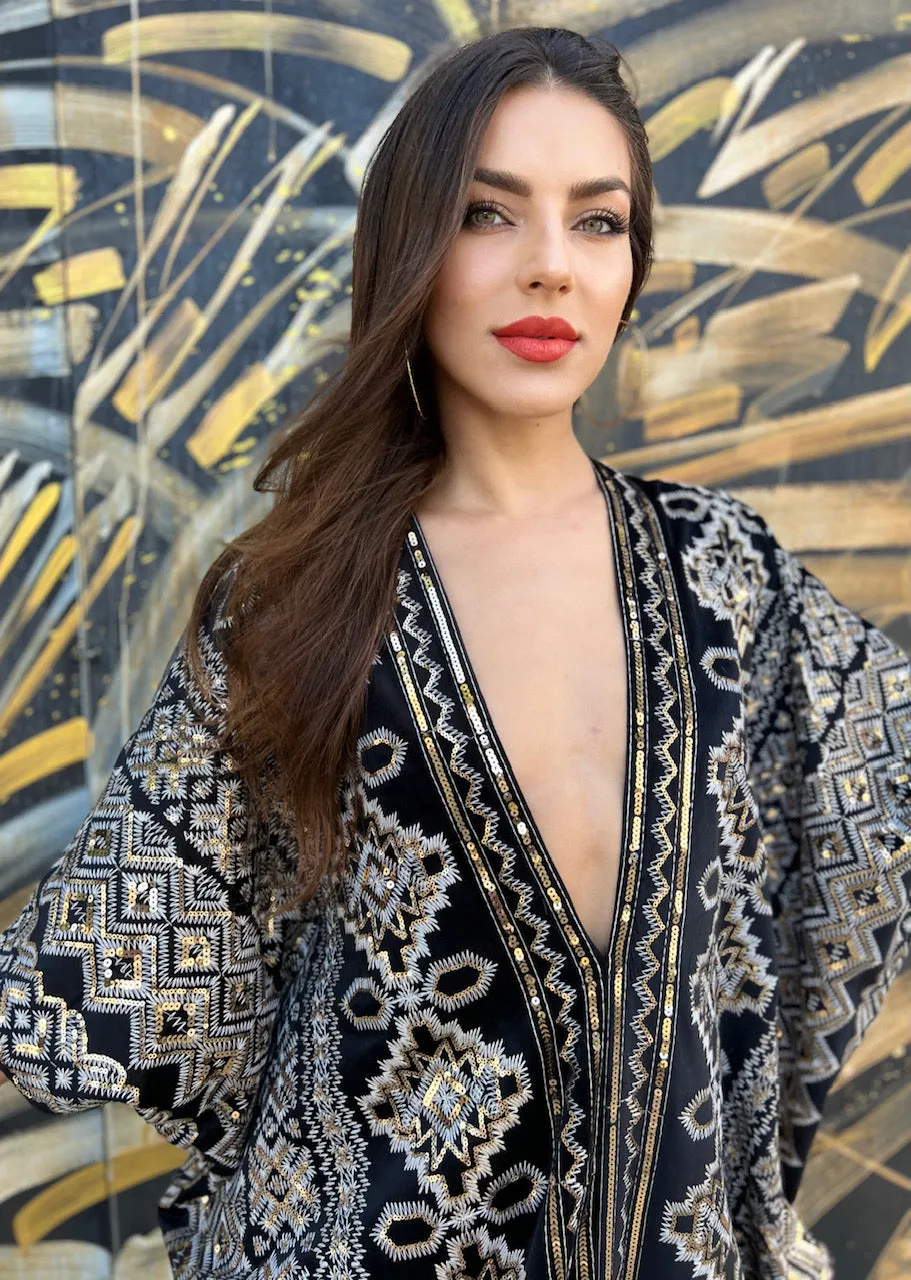 Majestic - V neck Kaftan