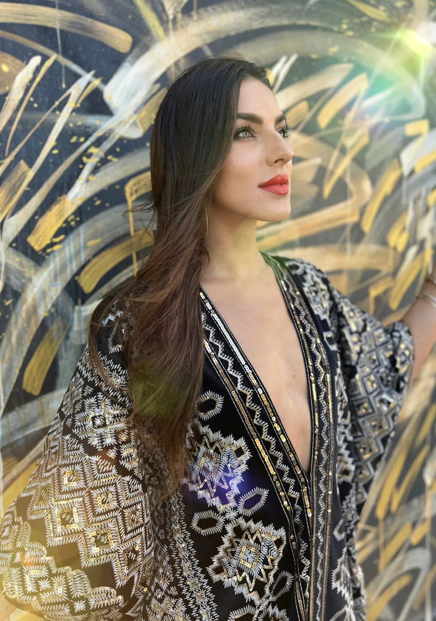 Majestic - V neck Kaftan