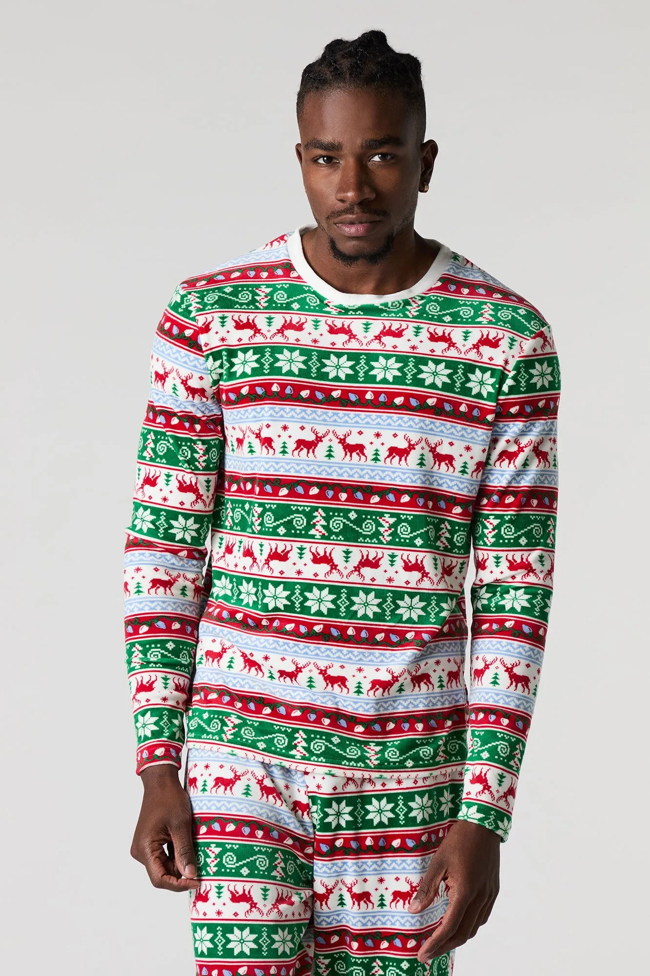 Mens Fammy Jammies Holiday Fair Isle 2 Piece Pajama Set