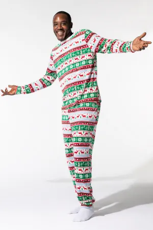 Mens Fammy Jammies Holiday Fair Isle 2 Piece Pajama Set