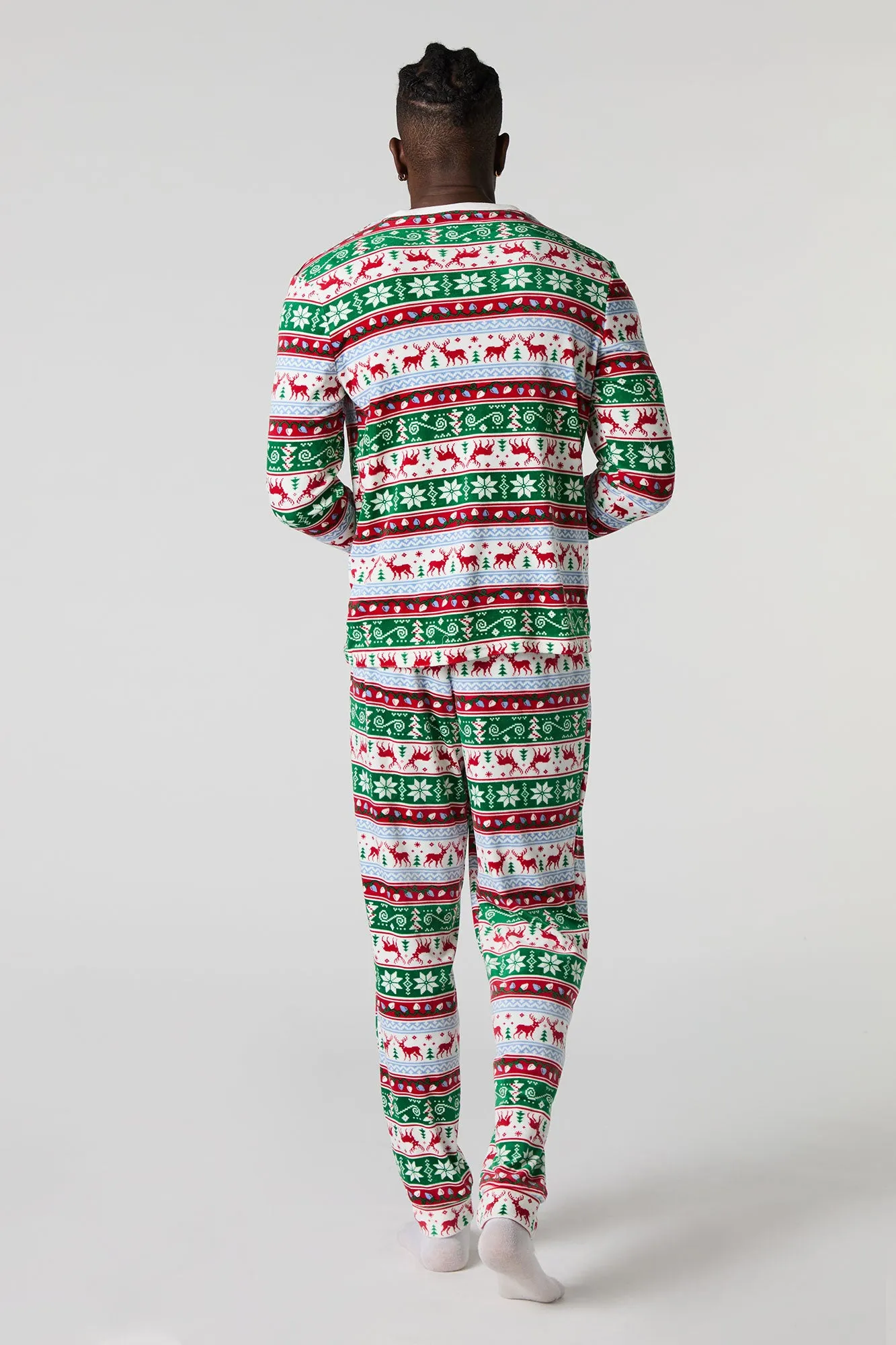 Mens Fammy Jammies Holiday Fair Isle 2 Piece Pajama Set