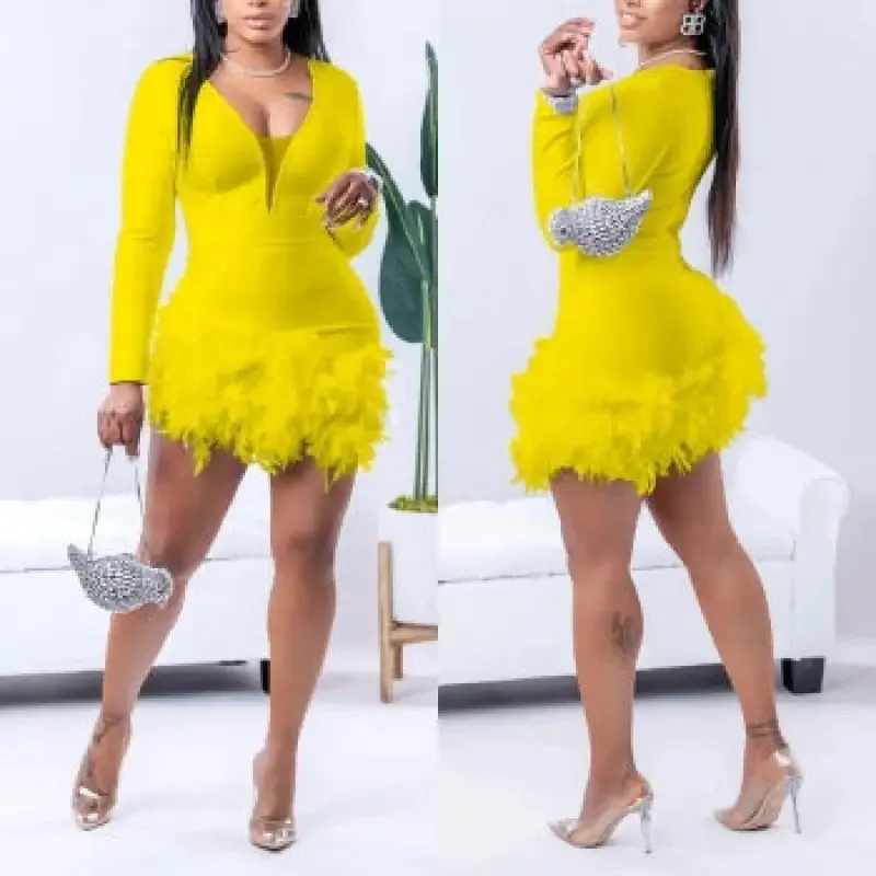Mesh You Would Mini Dress With Shoulder Pads (S-2XL)