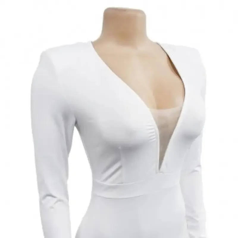 Mesh You Would Mini Dress With Shoulder Pads (S-2XL)