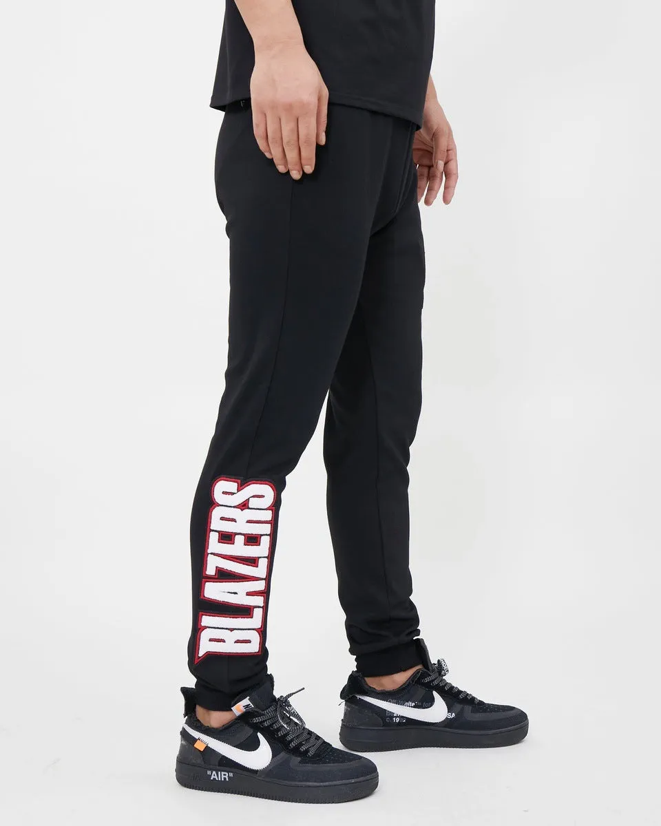 NBA PORTLAND TRAIL BLAZERS CLASSIC CHENILLE MEN'S JOGGER (BLACK)