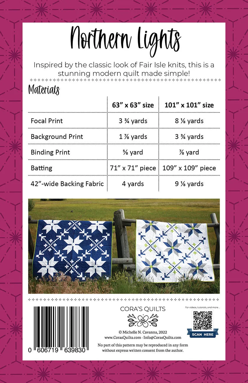 Northern Lights Quilt Pattern - the Monochromatic Edition