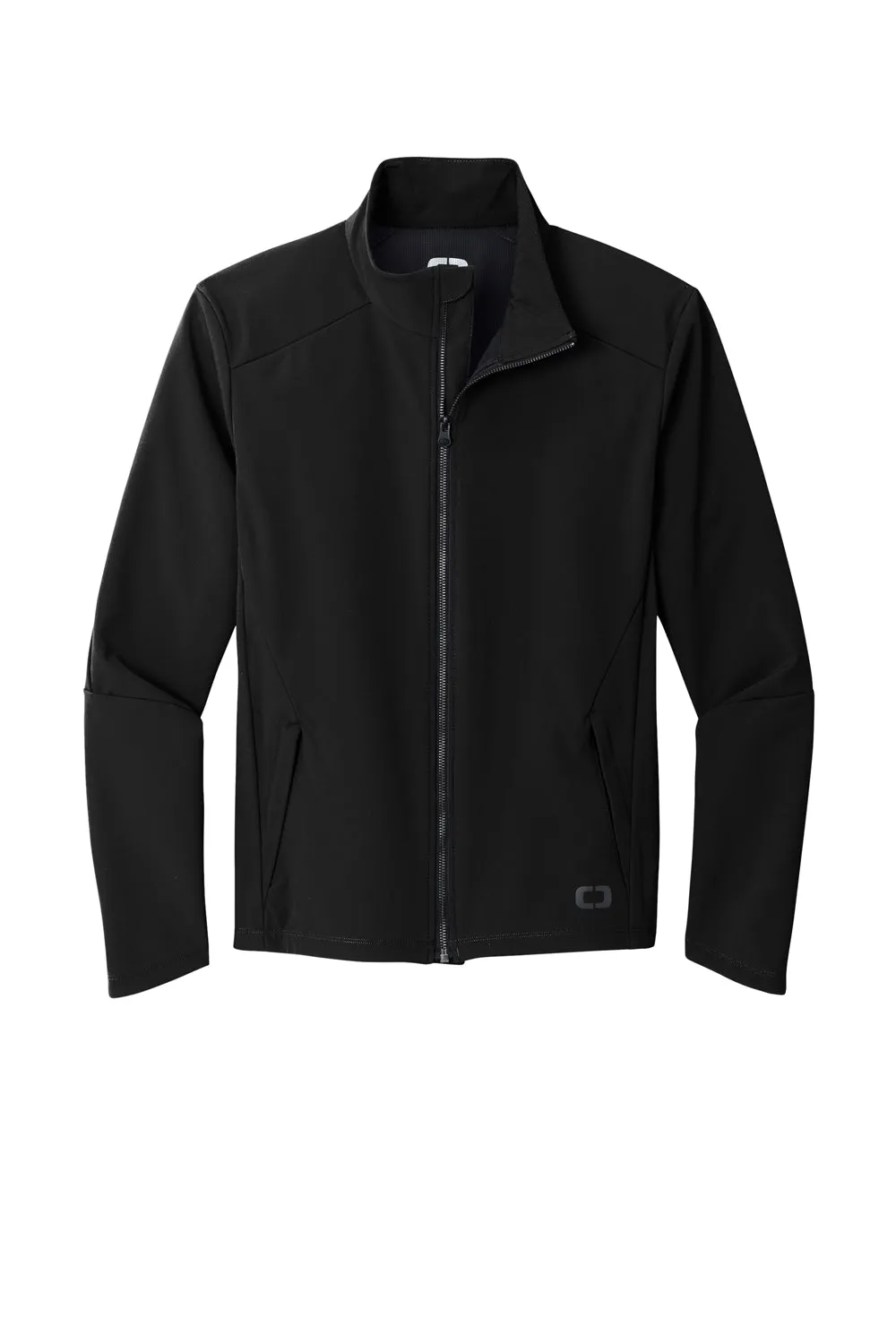 Ogio Mens Commuter Water Resistant Full Zip Soft Shell Jacket - Blacktop