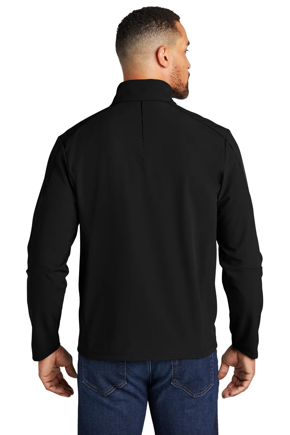 Ogio Mens Commuter Water Resistant Full Zip Soft Shell Jacket - Blacktop