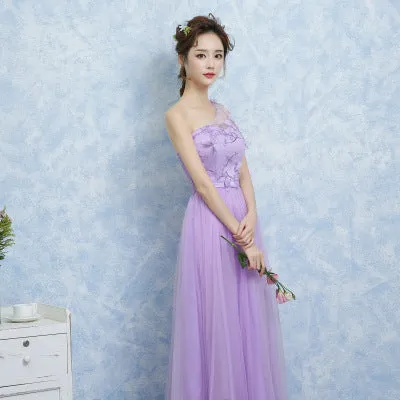 One shoulder bridesmaid dress