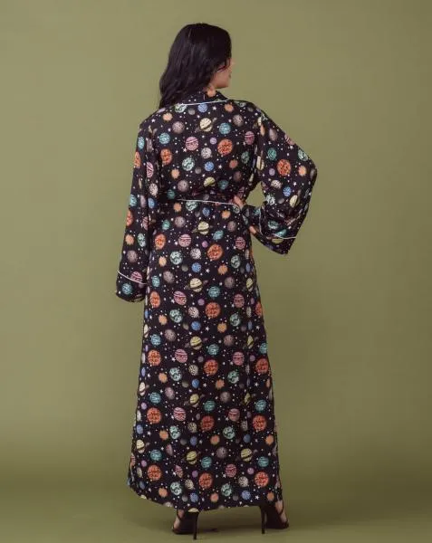 Out of this World Sateen Maxi Robe -