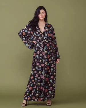 Out of this World Sateen Maxi Robe -