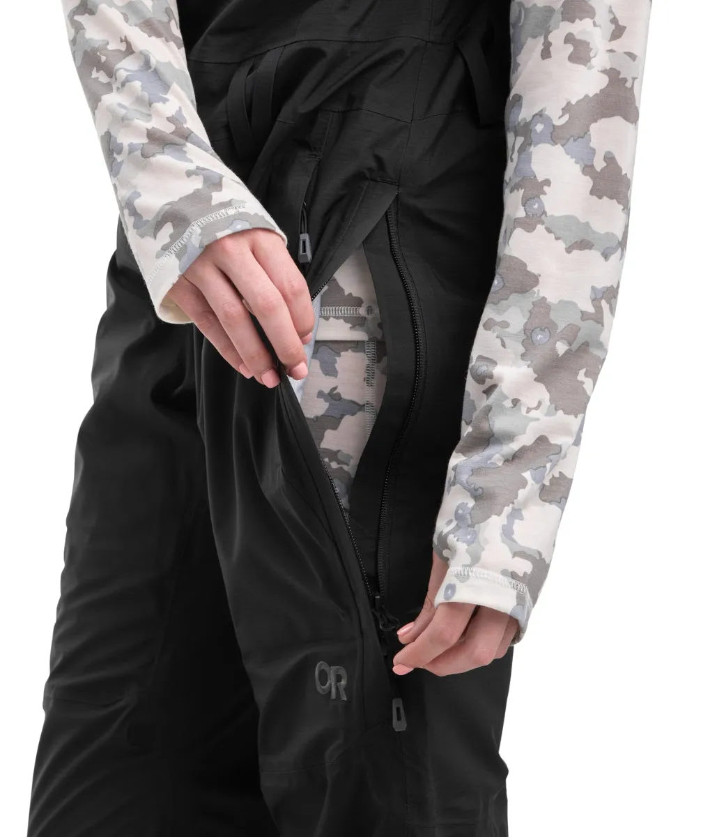 Outdoor Research Carbide Women's Plus Size Bibs Shell Pants Black Sizes 2X-4X