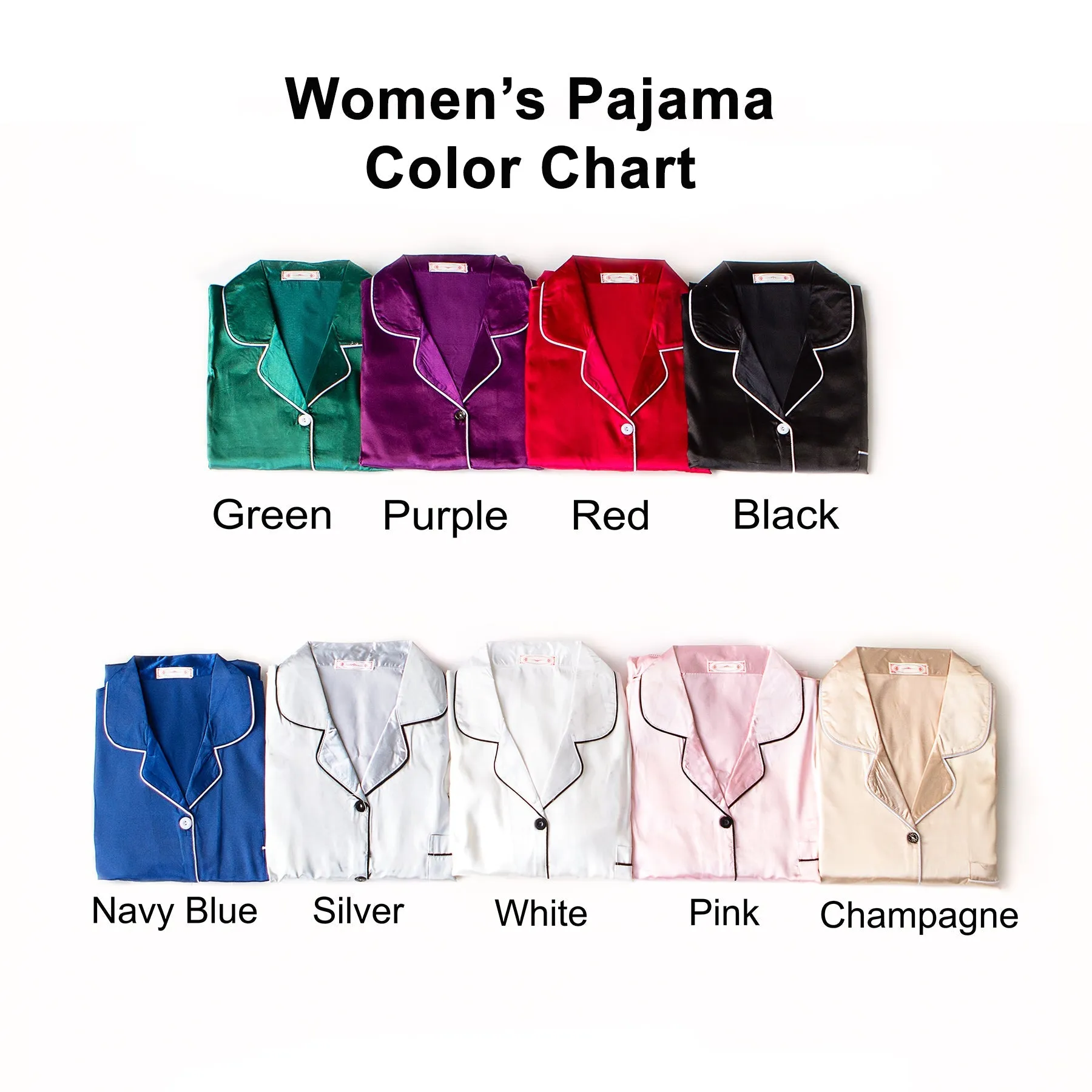 Personalized Matching Satin Pajamas for Bride Squad- S L