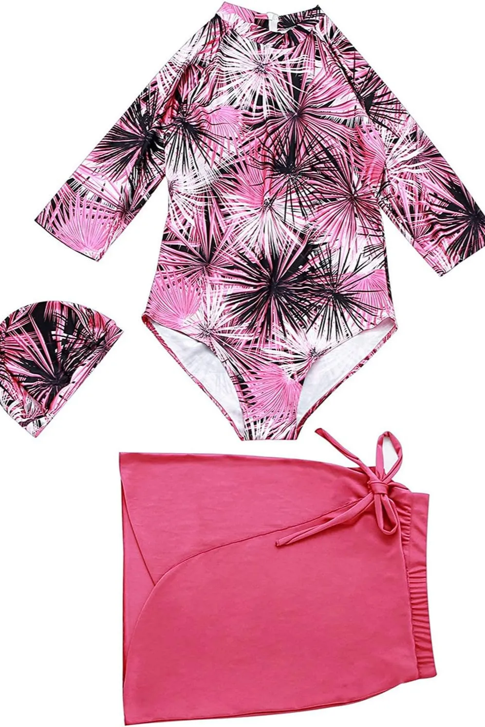 Pink Full Coverage Swimwear Set