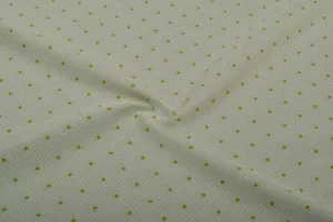 Pistachio Green Printed Cotton Satin Fabric