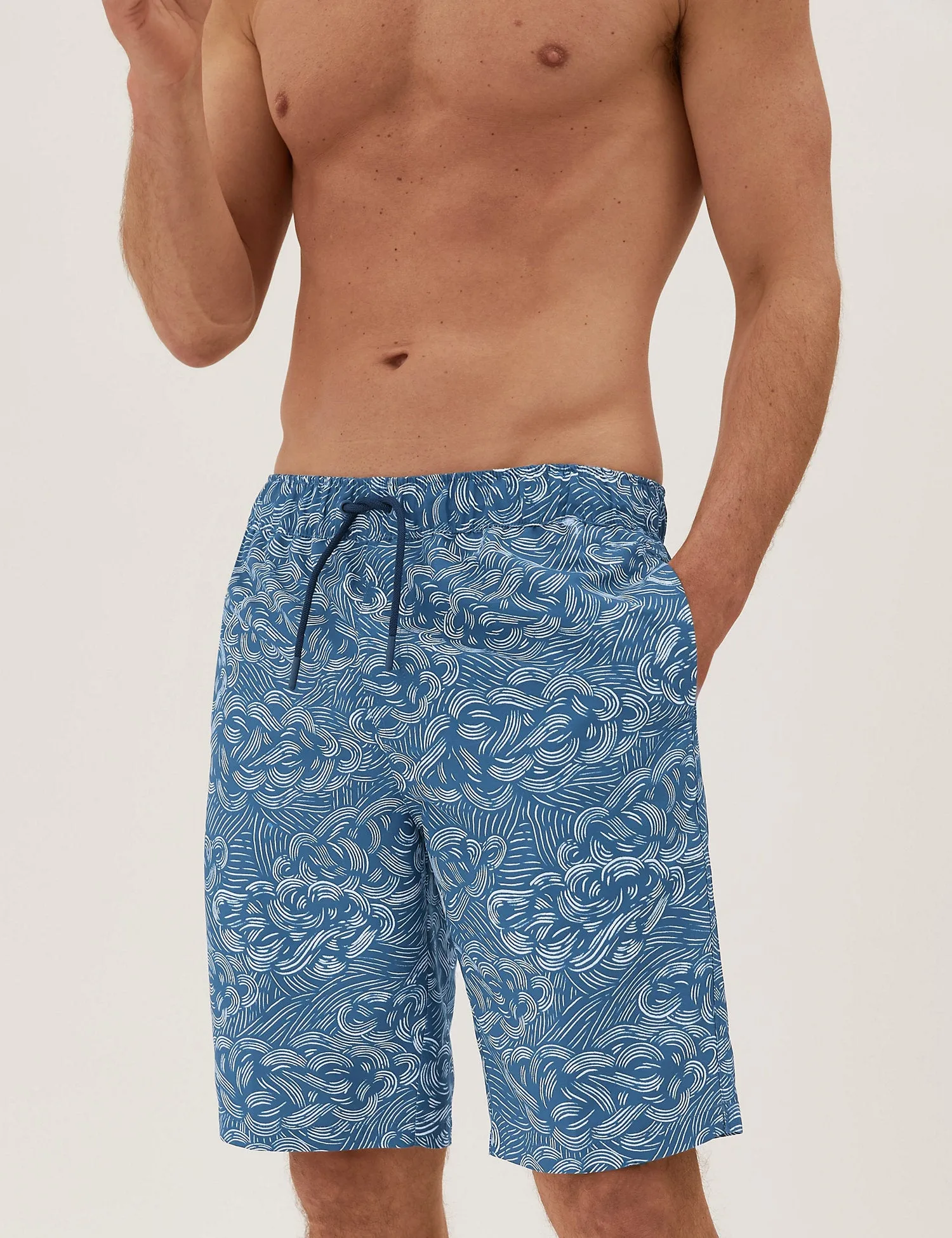 Quick Dry Cloud Print Swim Shorts