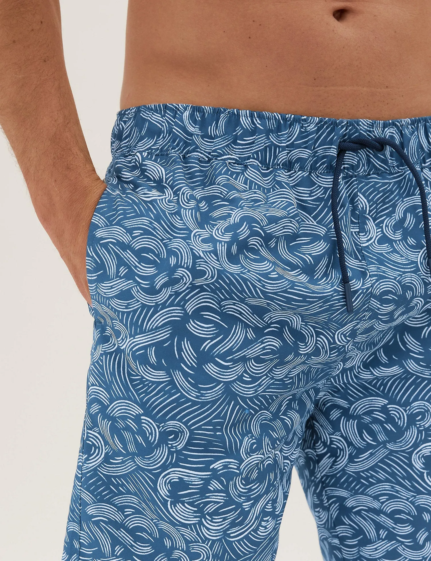 Quick Dry Cloud Print Swim Shorts