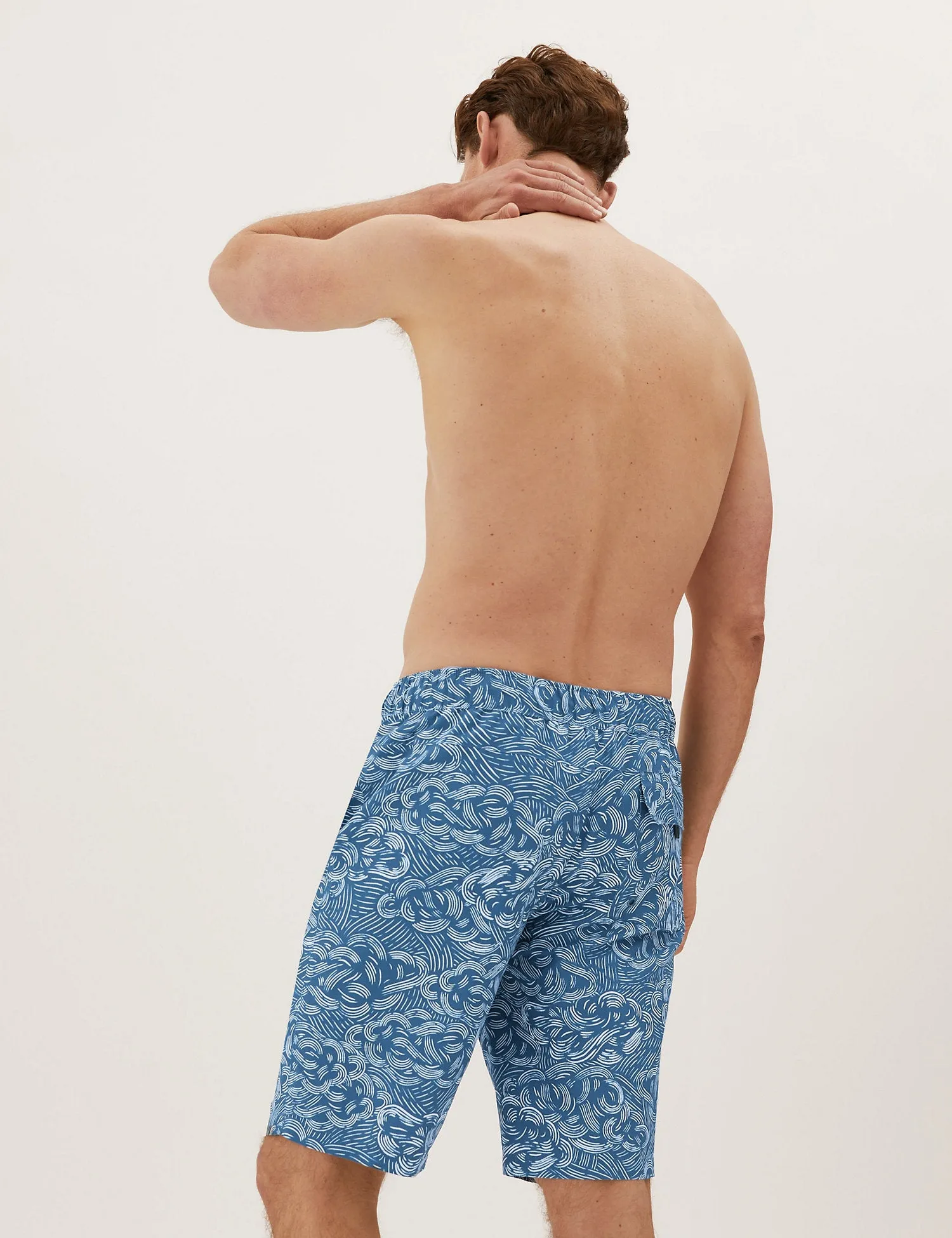 Quick Dry Cloud Print Swim Shorts