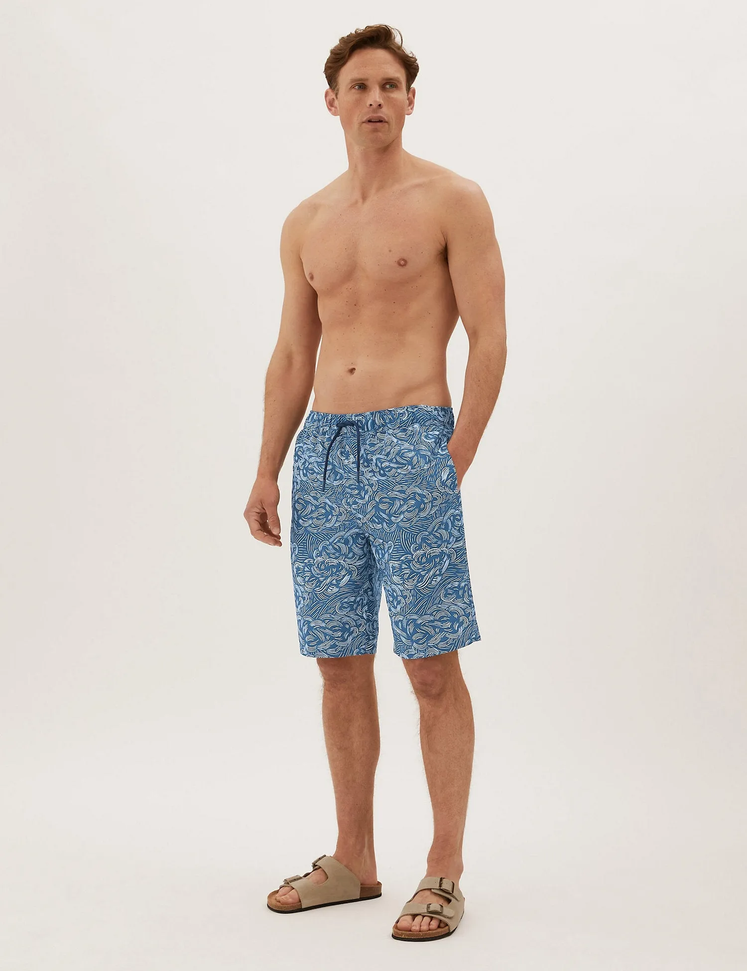 Quick Dry Cloud Print Swim Shorts