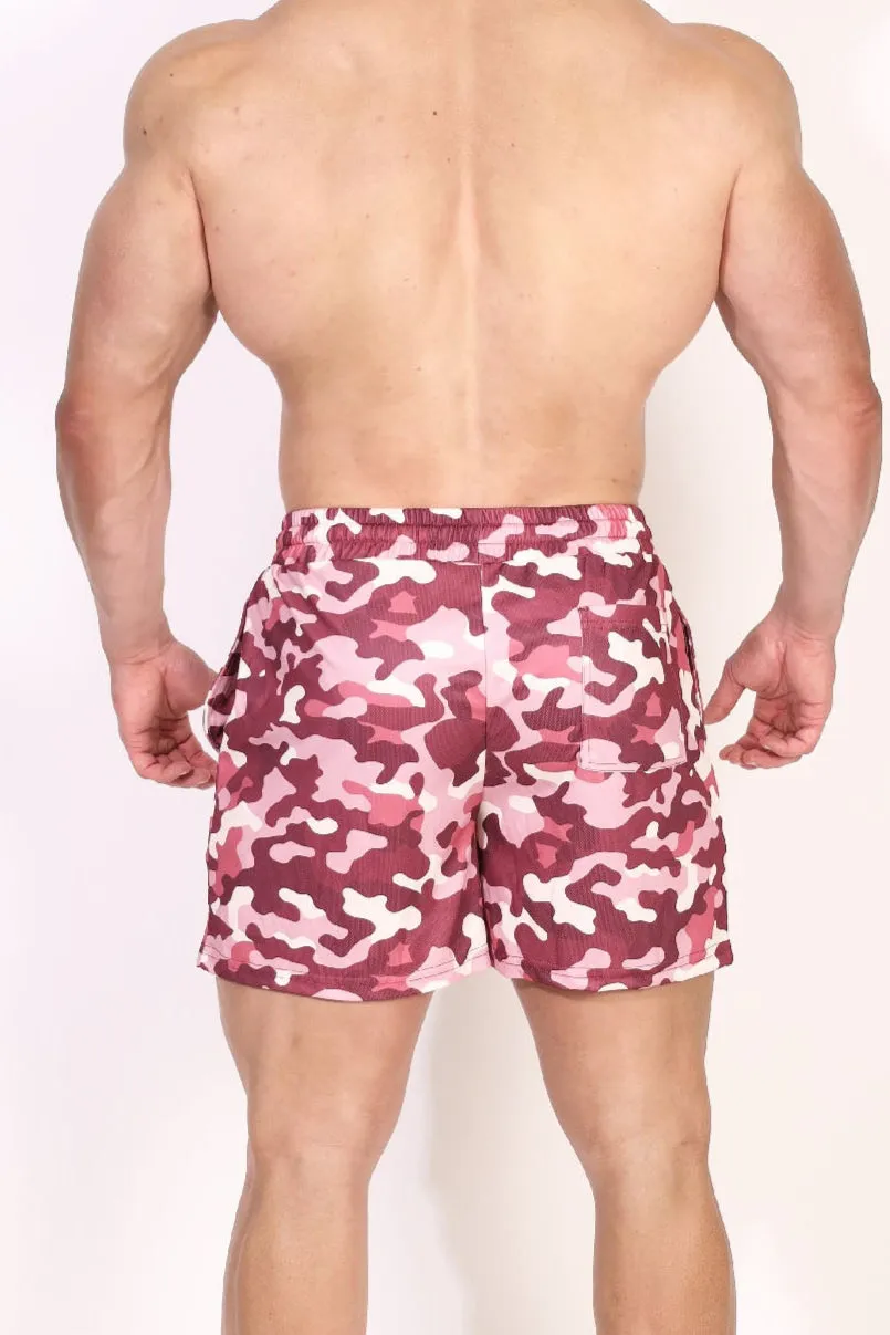 Quick-Dry Mesh Shorts - Purple Camo