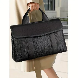 realaiot  Fashion Large Capacity Satchel Bag, Trendy Top Handle Tote Bag, Women's Casual Handbag & Purse For Commute