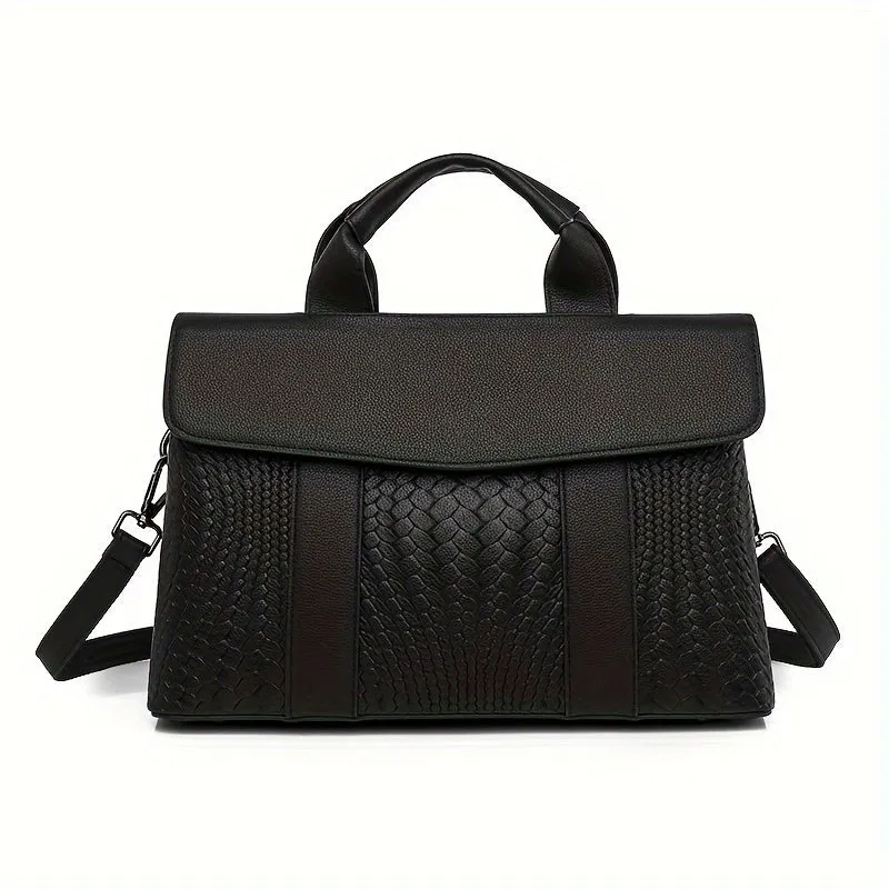 realaiot  Fashion Large Capacity Satchel Bag, Trendy Top Handle Tote Bag, Women's Casual Handbag & Purse For Commute