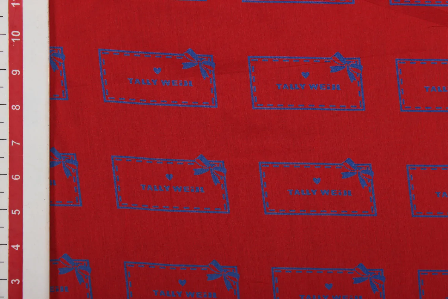 Red Cotton Cambric Fabric